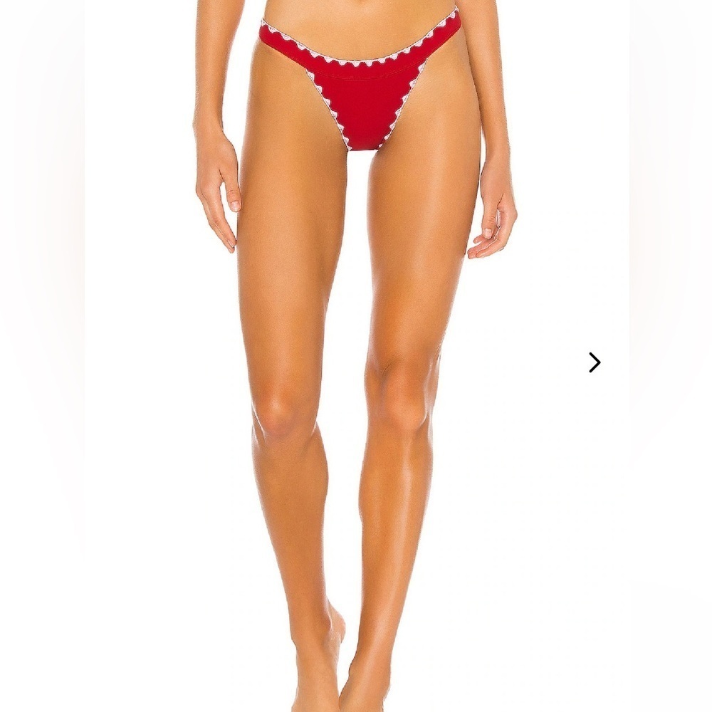 Lovers And Friends‎ Adrift Swim Bikini Bottom in Fiery Red Sz M